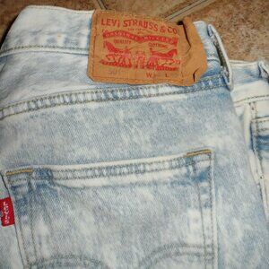 Vintage- Levis 501 Blue Acid/Stone Wash Jeans 34x32 Button Fly --Great FIND